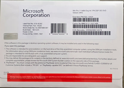 Windows 11 Pro DVD installation media original packaging ready to install